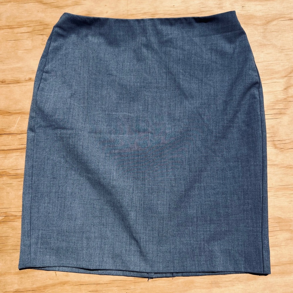 Banana Republic Blue Gray Heathered Pencil Skirt Size 2 Lined Career Office Wear